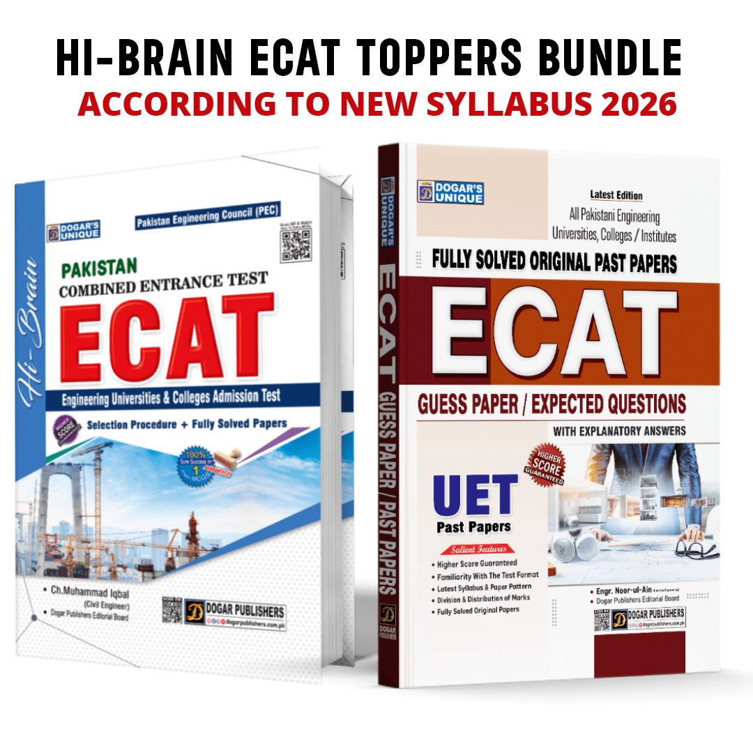 ECAT Toppers Bundle Set of 2 Books (ECAT Guide + ECAT Papers) 2026 Edition