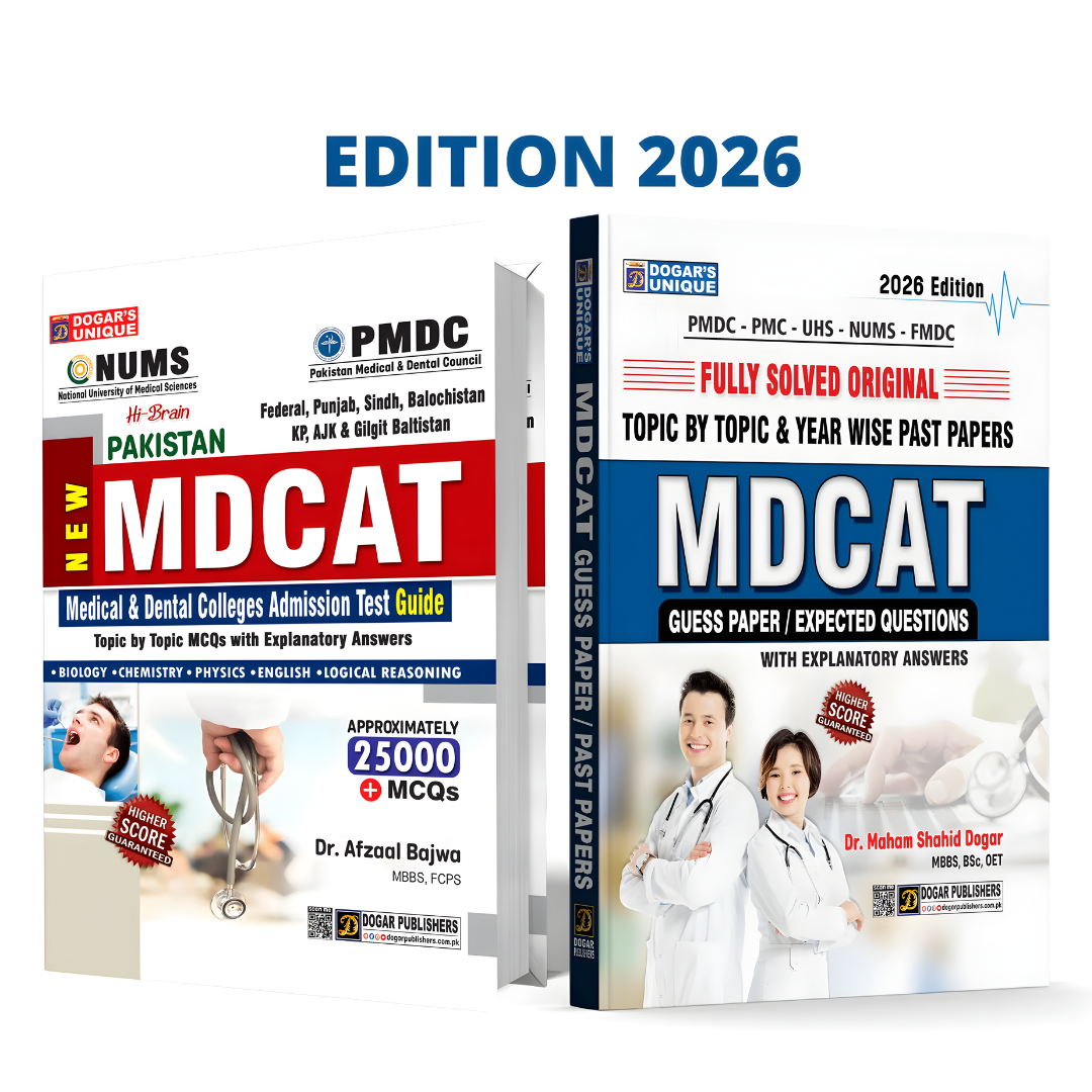 MDCAT 2 in 1 Toppers Bundle - Book and 10 Years Past Papers (2026 Edition)