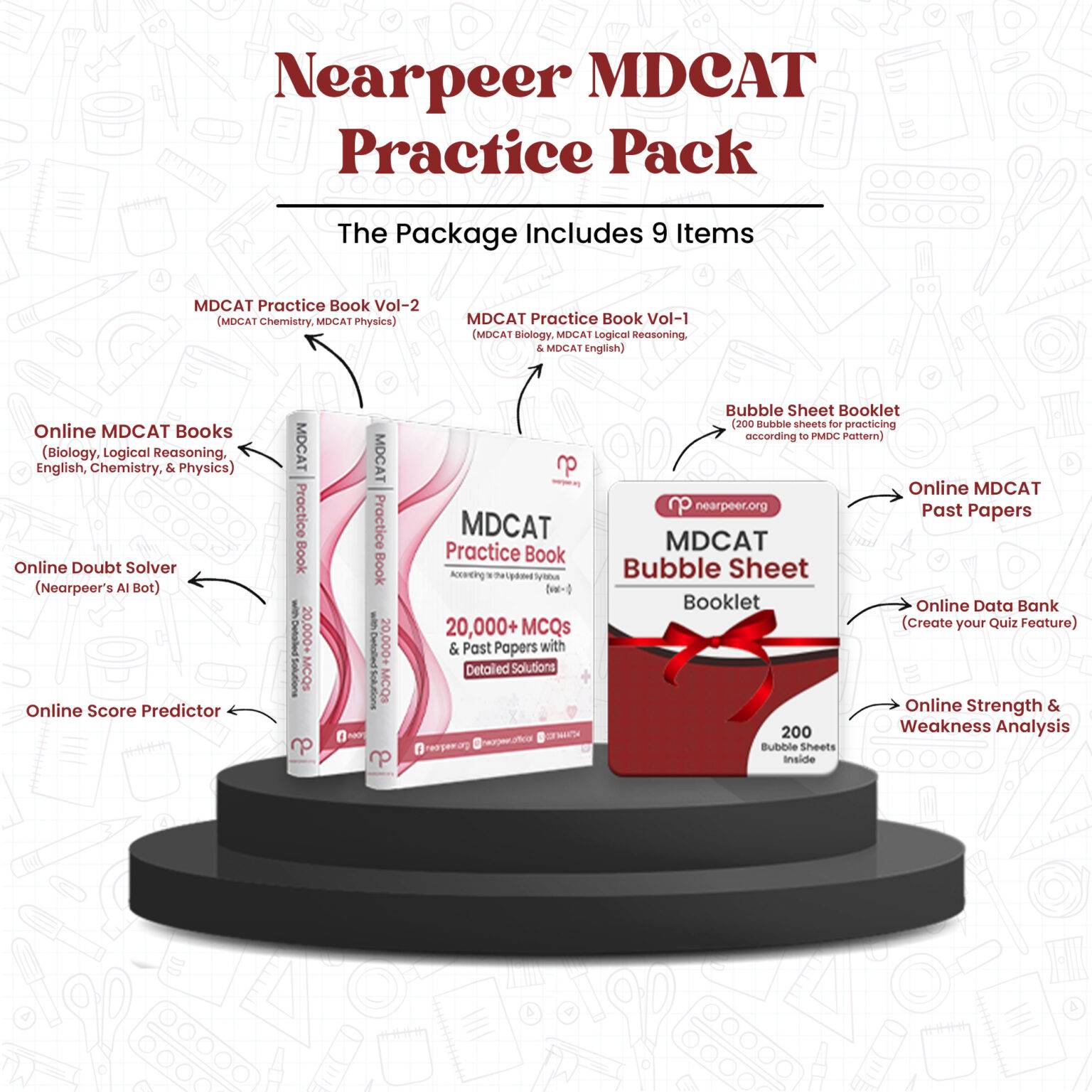 Nearpeer 9-in-1 MDCAT Practice Pack | Best Value Offer